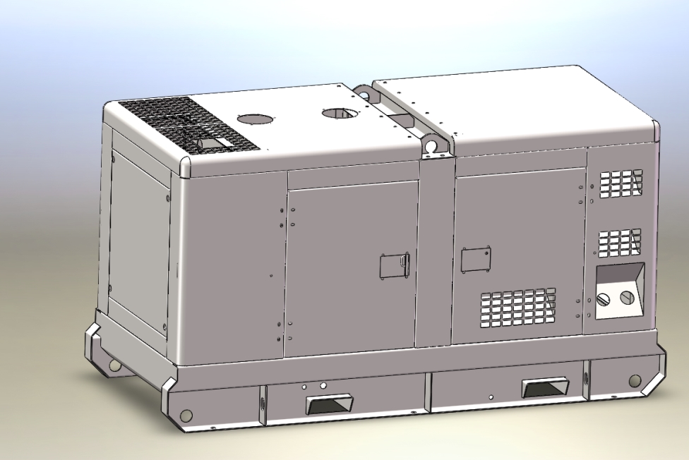 JE493DB-02型20KW带顶吊澳式圆弧款柴油发电机组