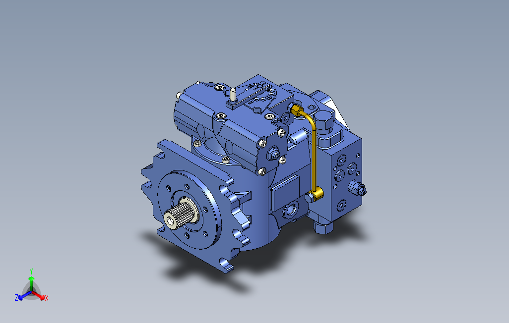 0.90RY液压泵模型3D图纸x_tstep格式