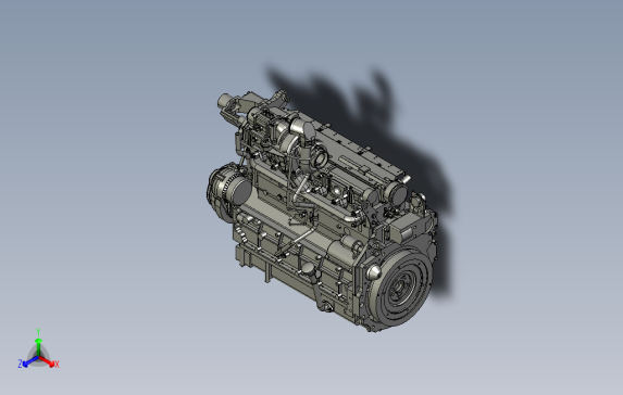 DeutzBF6M1013FC柴油发动机3D图纸STP格式