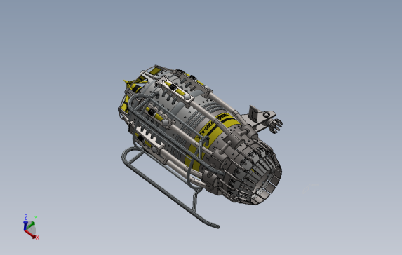 FireboltPodRacer赛车发动机造型3D图纸Solidworks设计