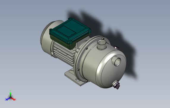 JS80自吸泵模型3D图纸STP格式