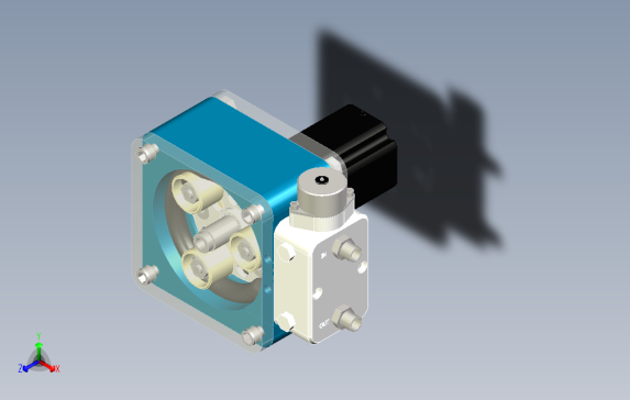 Peristaltic复式泵双缸泵3D模型图纸Inventor设计