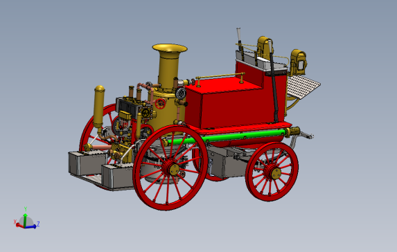ShandMason机车引擎3D图纸Solidworks设计