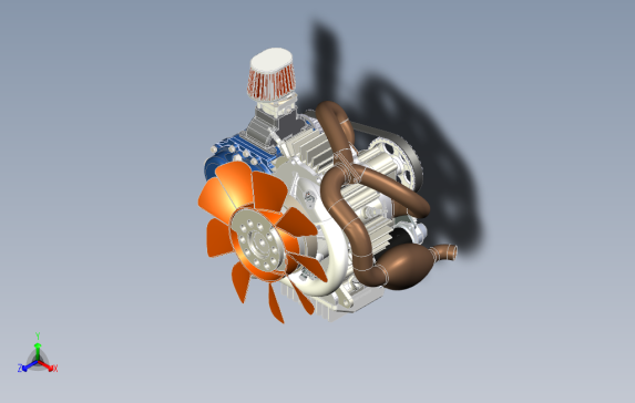 TwoStrokeRotary双冲程转子发动机3D图纸INVENTOR设计附STP