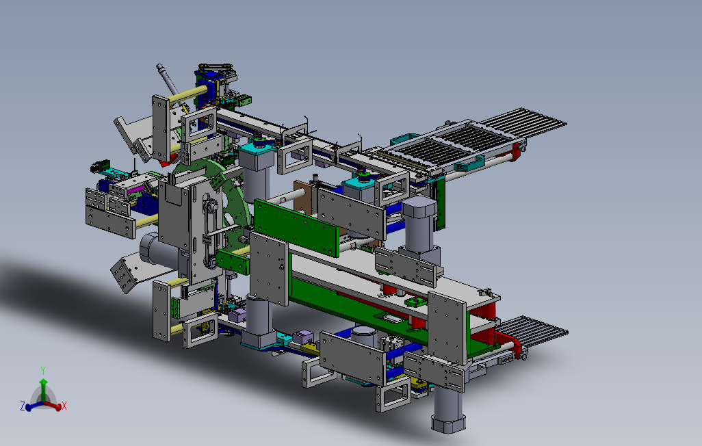 Usb组装生产线设备 Solidworks 2011 模型图纸下载 懒石网