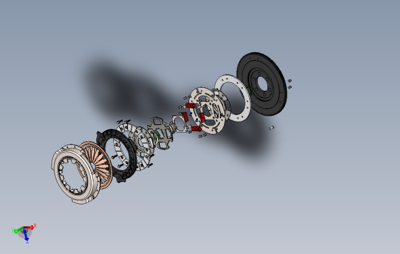 离合器爆炸图模型3D建模SOLIDWORKS设计0