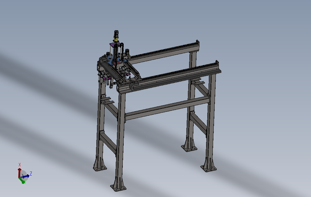 龙门架运输机械手3D模型图纸SolidWorks设计0