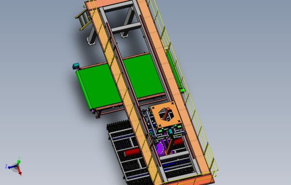 龙门式码坯机全套三维模型3D模型Solidworks设计0