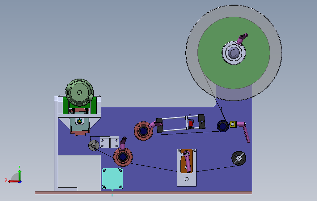 半自动贴标机3d模型sw1641 Solidworks 2014 模型图纸下载 懒石网