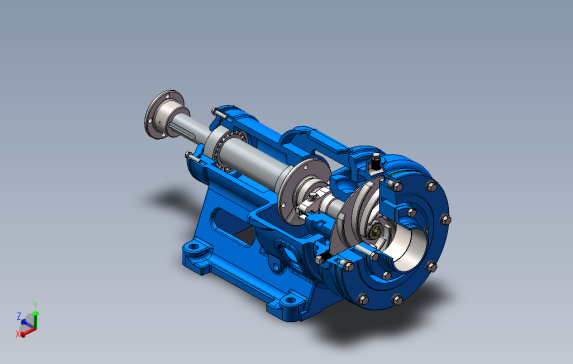单级离心泵三维建模图纸solidworks设计0