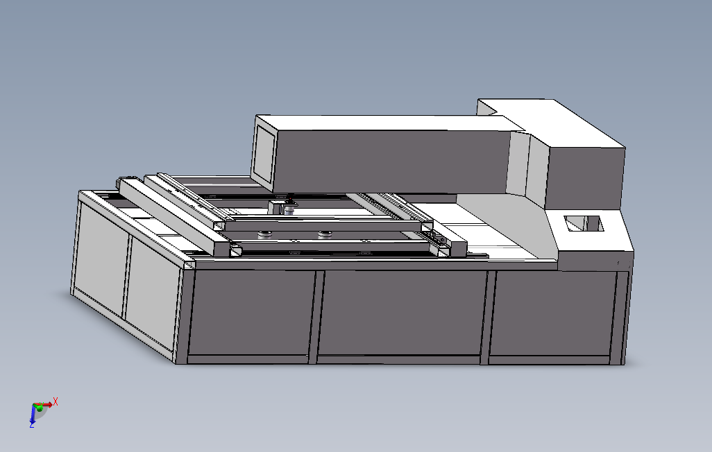 刀模激光切割机3D模型图纸Solidworks设计0