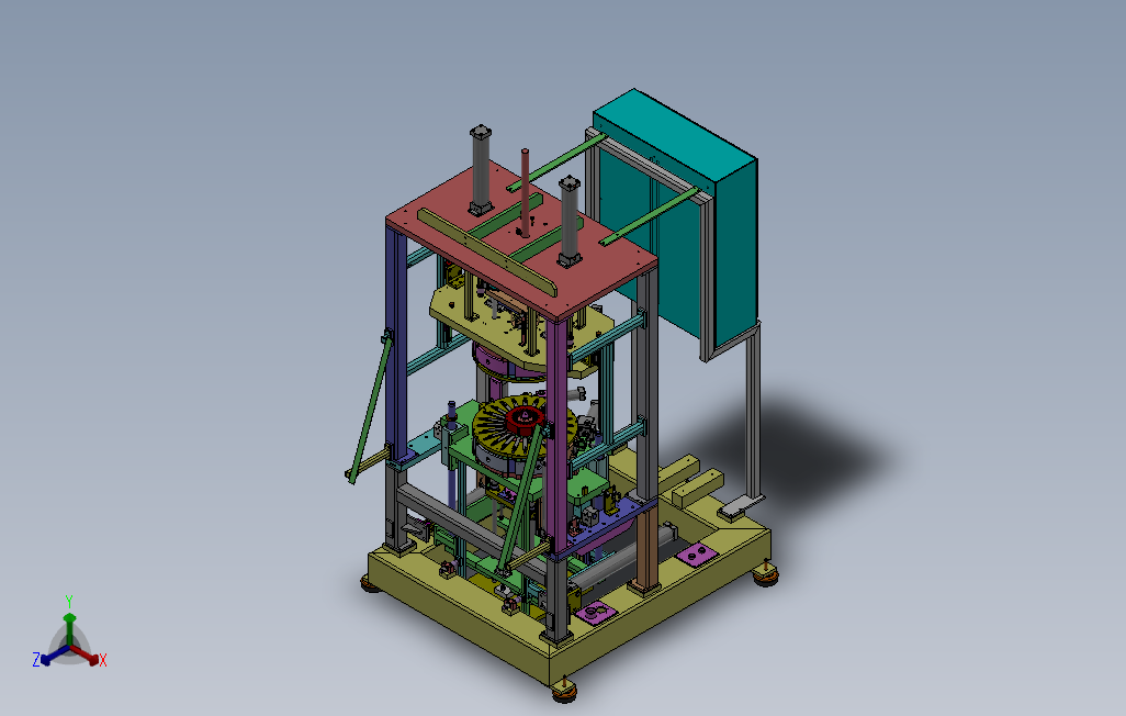 电机定子装配机3D模型图纸solidworks设计附STEP格式0