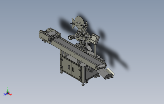 非标自动化设备，卡片贴标机3D图纸0
