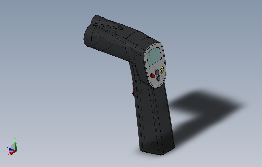 红外测温计额温枪造型3D图纸Solidworks设计附STEP0