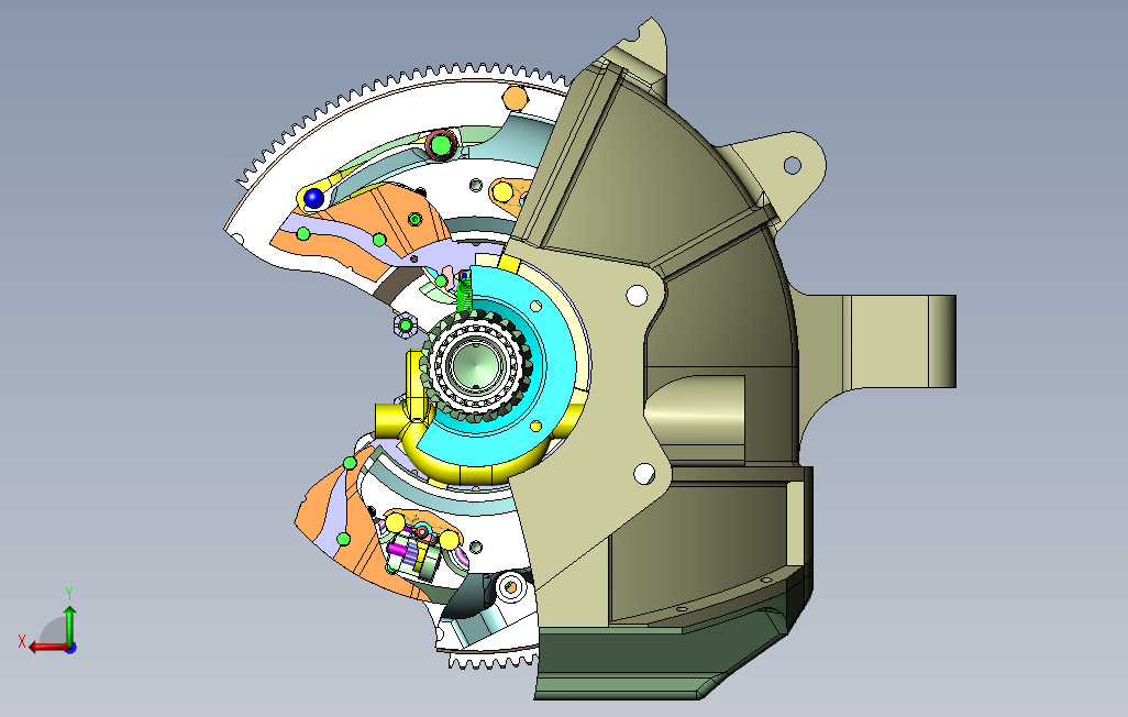 吉尔130汽车离合器半剖结构3D模型solidworks设计0