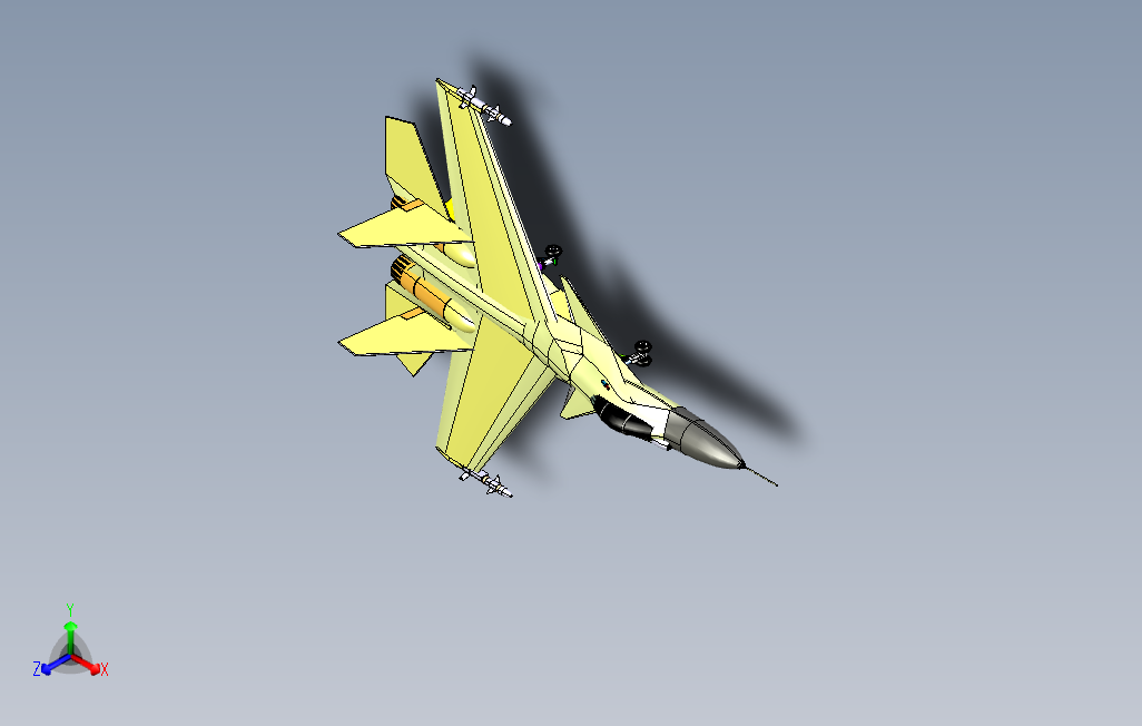 歼-15战斗机模型3D图纸CATIA设计0