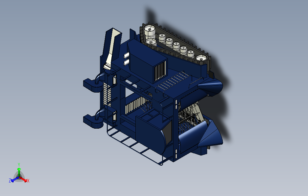 简易麻疯树油收获机3D模型图纸Catia设计附STP格式0