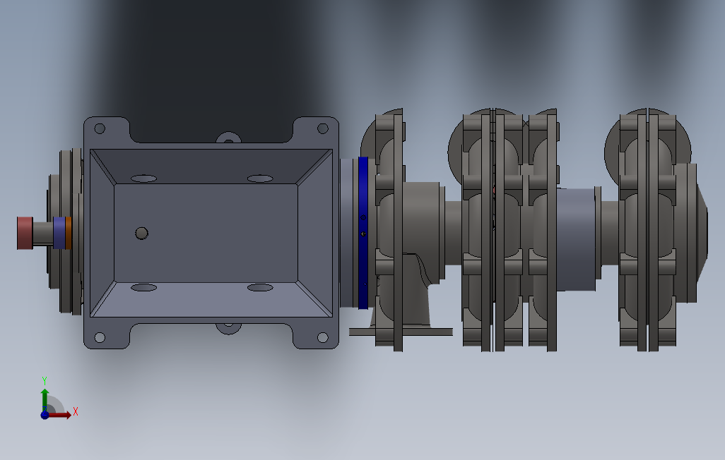 泥浆泵3D数模图纸Solidworks设计附IGS0 正面视图