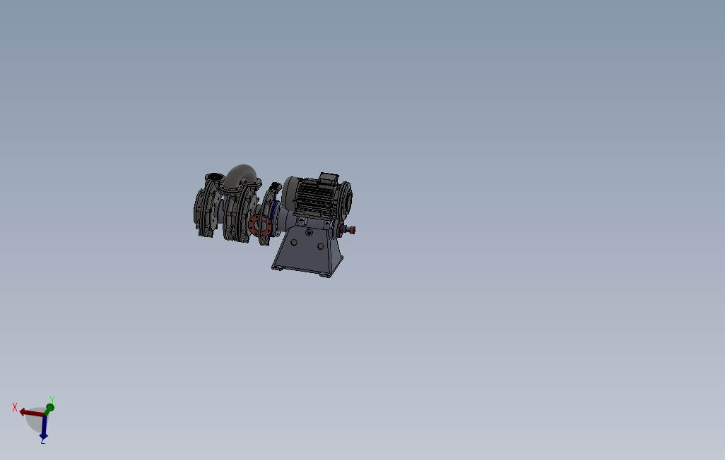 泥浆泵3D数模图纸Solidworks设计附IGS0 主视图