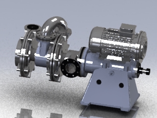 泥浆泵3D数模图纸Solidworks设计附IGS0