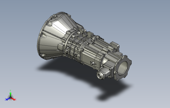 帕杰罗JC538T6变速箱和离合器3D模型Catia设计附STP格式0