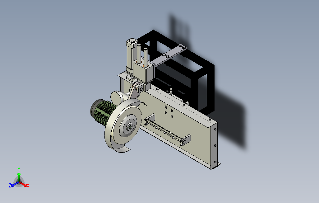 普通小型切割机床3D模型图纸STP格式0