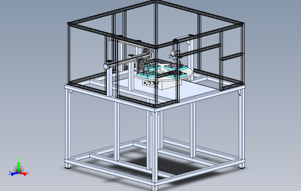 切割机的进料机构3D图纸Solidworks设计0