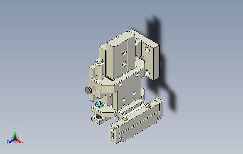 取料模组机械手多吸头结构3D模型图纸CREO设计0