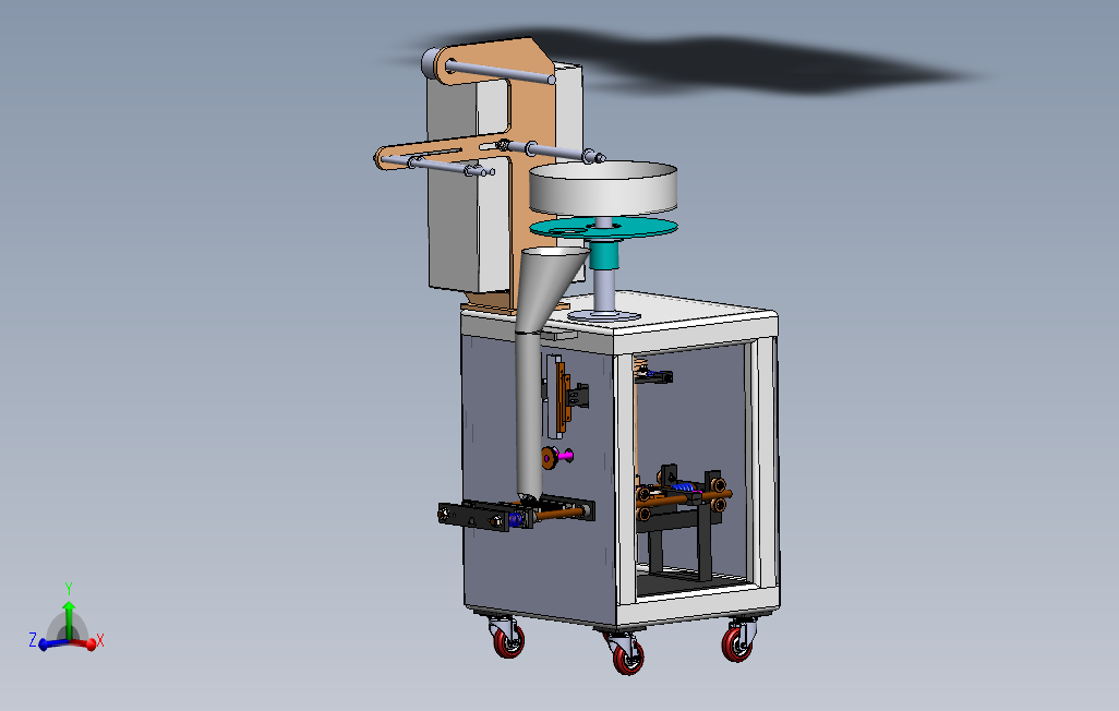 容积杯灌装封口机3D模型图纸Solidworks设计0
