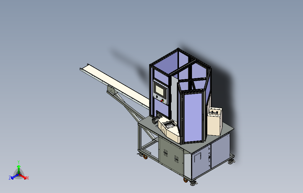食品包装机设备3D模型图纸STEP格式0
