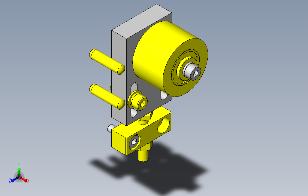 同步传送带用张力装置0 Solidworks 2010 模型图纸下载 懒石网