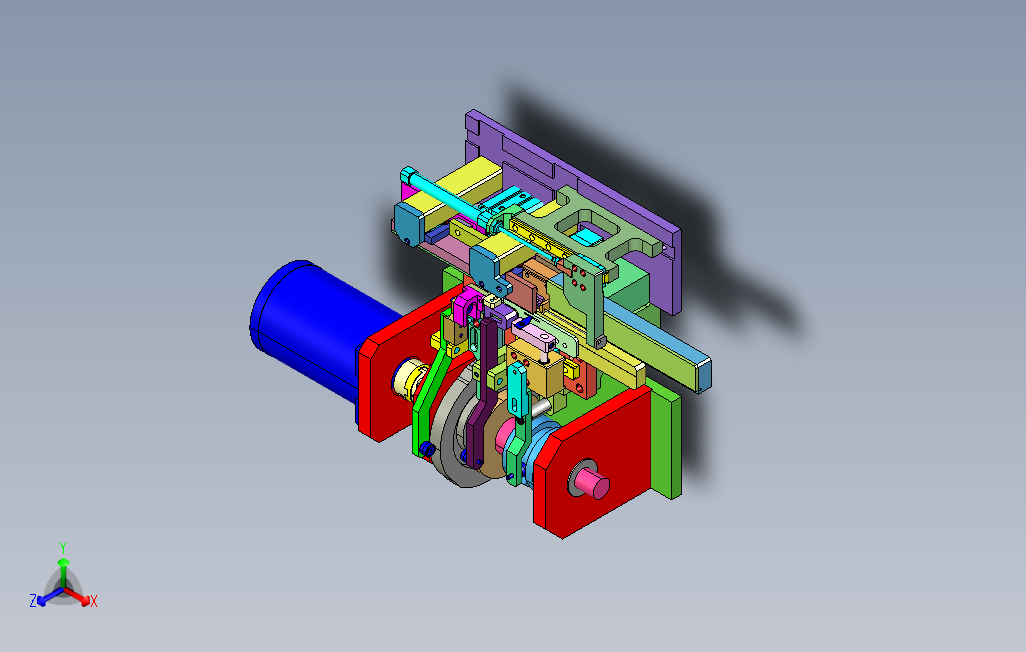 凸轮插接地片机构3D数模图纸STP格式0