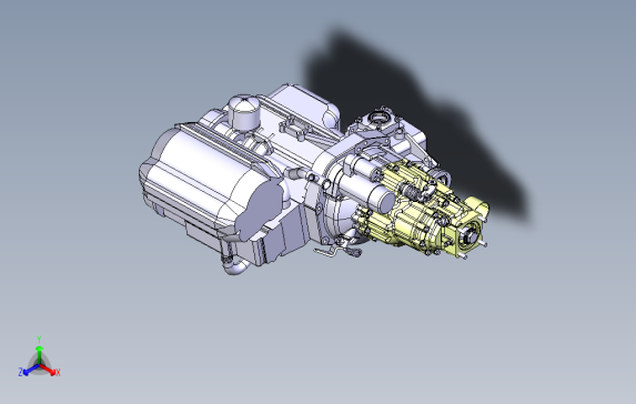 一款发动机离合器变速箱外观图纸3D模型图纸CATIA设计0