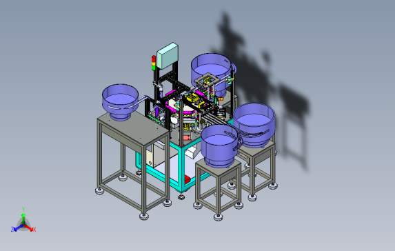 医疗三通滴斗自动组装机3D模型图纸STEP格式0