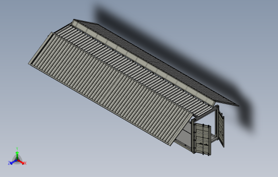展翼集装箱模型3D图纸stp格式0