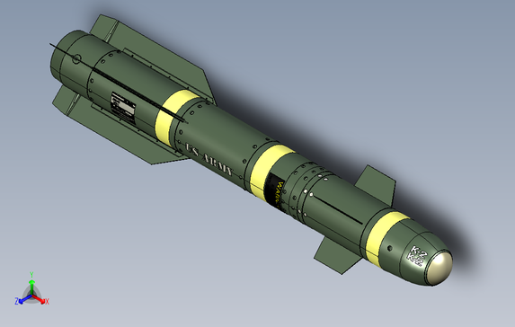 AGM-114Hellfire海尔法空对地导弹模型3D图纸-STEP格式00