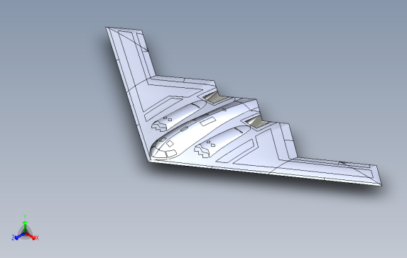 B2轰炸机模型3D图纸IGS格式00