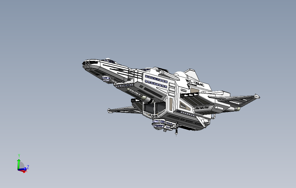 USSNCC-1250星际联邦宇宙飞船3D模型图纸-SW格式00