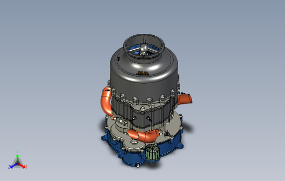 6.0L二冲程转子引擎3D模型图纸INVENTOR设计附STP格式