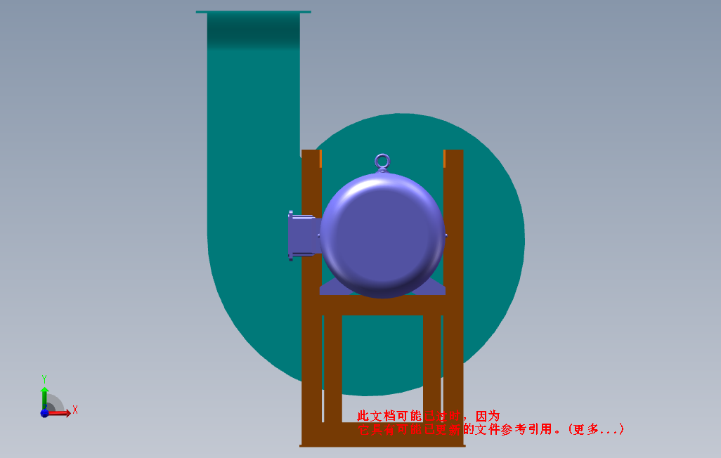 A12-蜗壳高压风机 正面视图