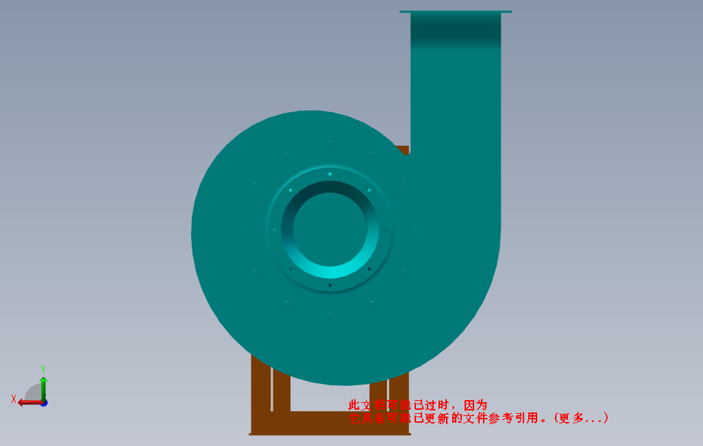 A12-蜗壳高压风机 背面视图