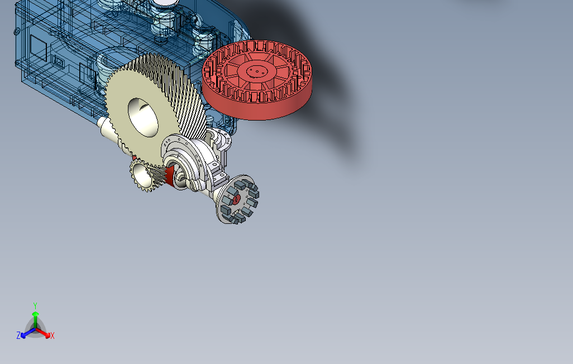 Caja一级减速器3D模型图纸STP格式