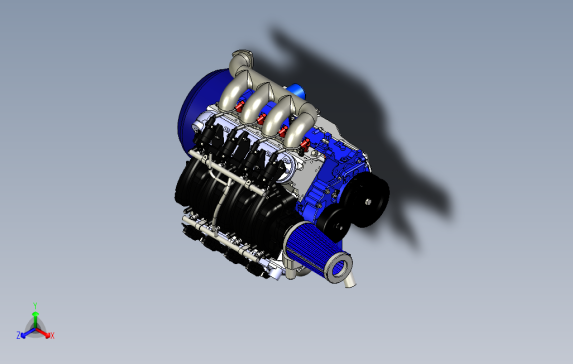 CHEVYLS3发动机模型3D图纸STPIGS格式