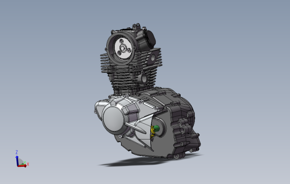 K11雅马哈125发动机总成3D图纸Catiasolidworks设计附STP格式