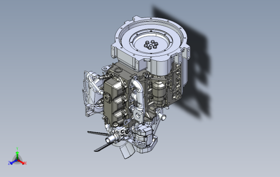 KubotaD1503发动机模型3D图纸STEP格式