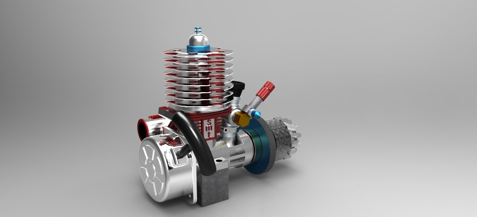 RC车Nitro引擎3D图纸Inventor设计