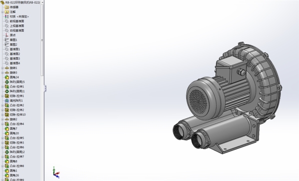 A03-低噪声离心式鼓风机DF-6（0.55KW）3D模型10