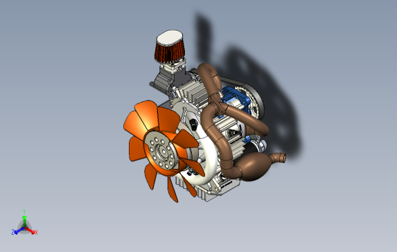 TwoStrokeRotary双冲程转子发动机3D图纸INVENTOR设计附STP0