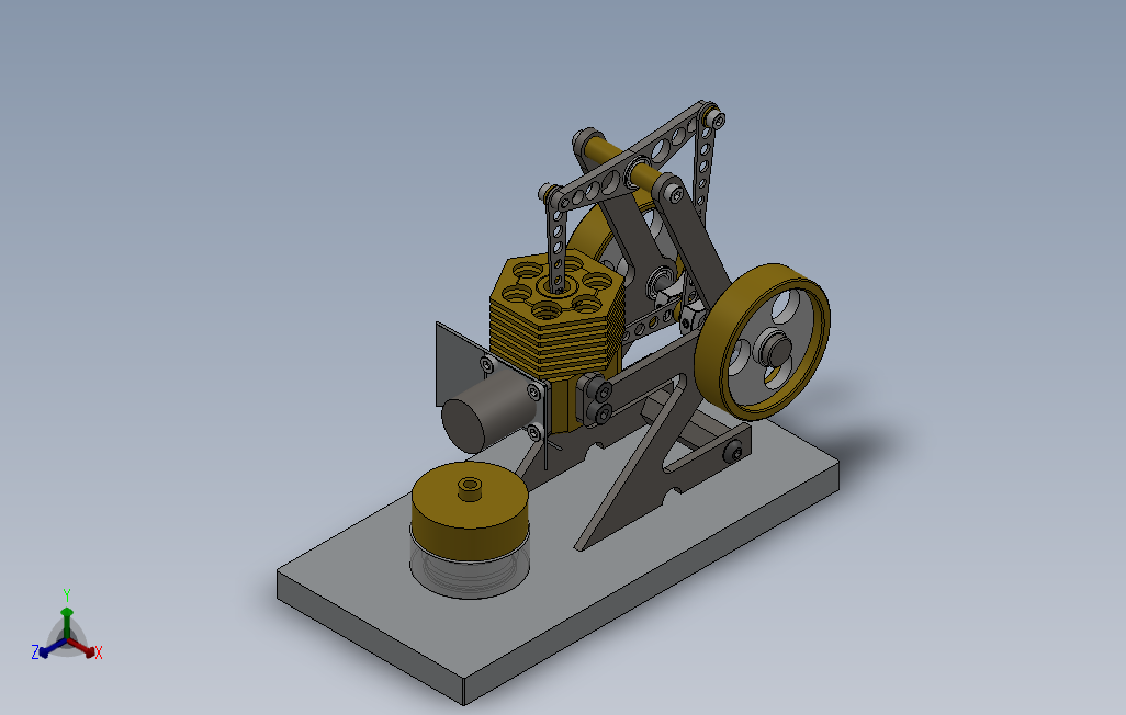 zulualpha的斯特灵发动机三维建模图纸solidworks设计0