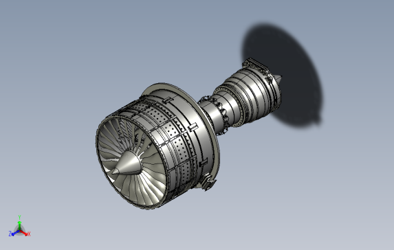 飞机涡轮发动机Turbine3D模型STEP图纸0